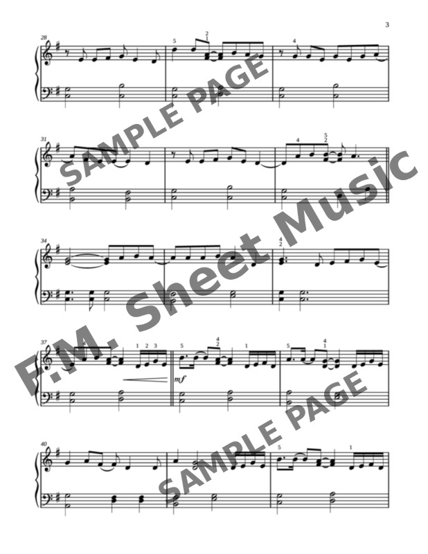 Never Gonna Give You Up (Easy Piano) By Rick Astley F M Sheet Music